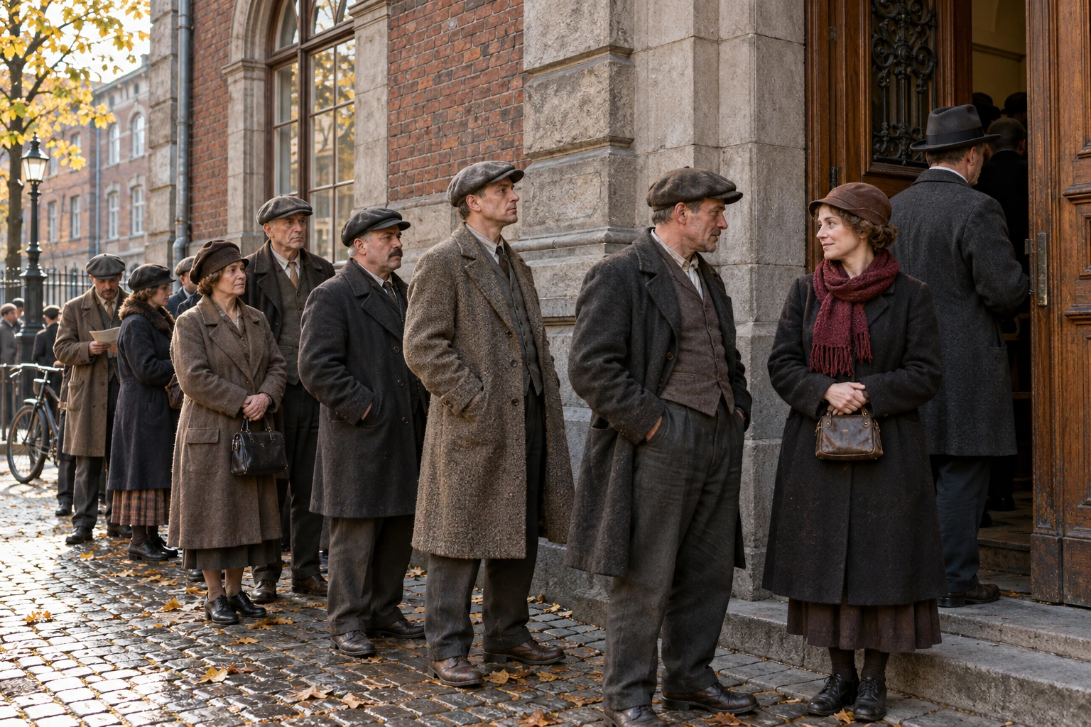 Arbeitsuchende vor dem Arbeitsamt, 1928