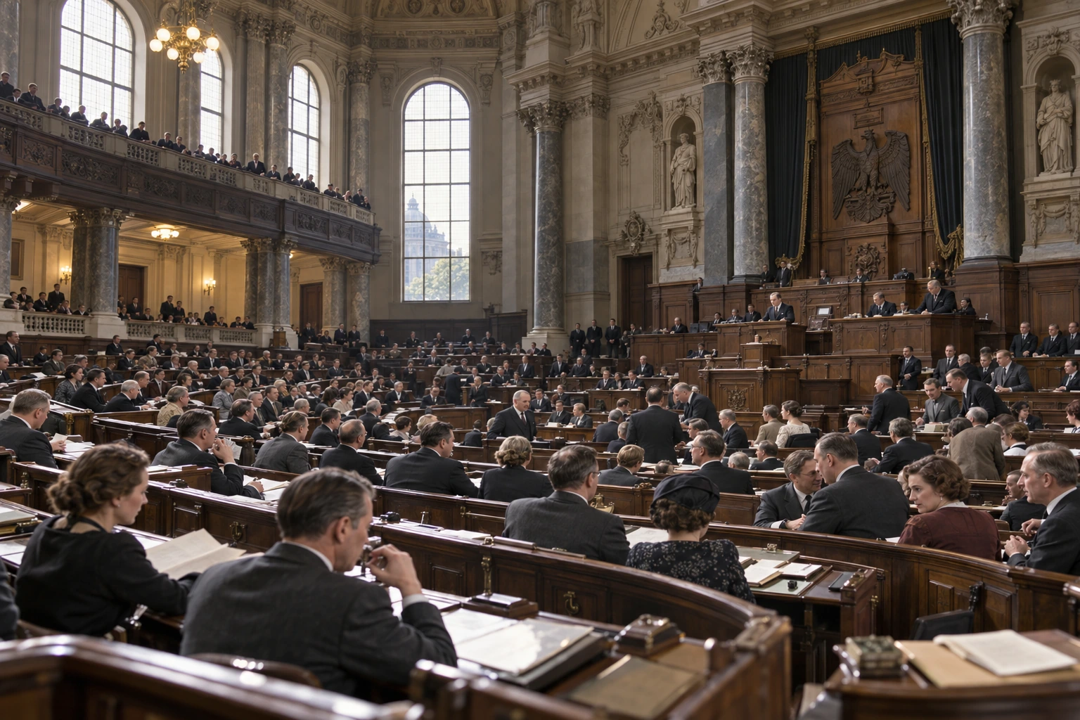Debatte in einem weiterbestehenden parlamentarischen Reichstag
