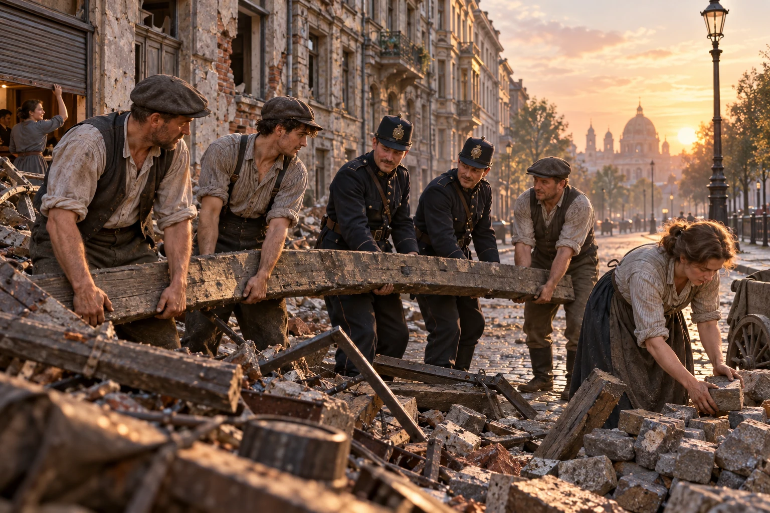 Gemeinsamer Wiederaufbau nach dem Sieg der Republik
